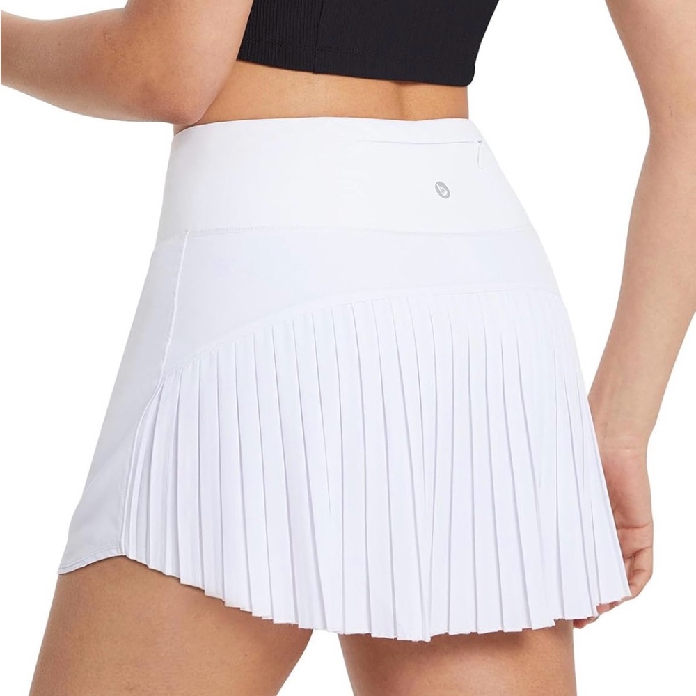 Baleaf White Pleated Athletic Skirt
